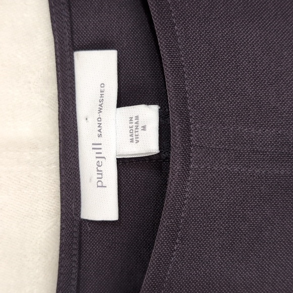 Pure Jill Charcoal Grey Sandwashed Shirt Dress Size Medium - Picture 2 of 6